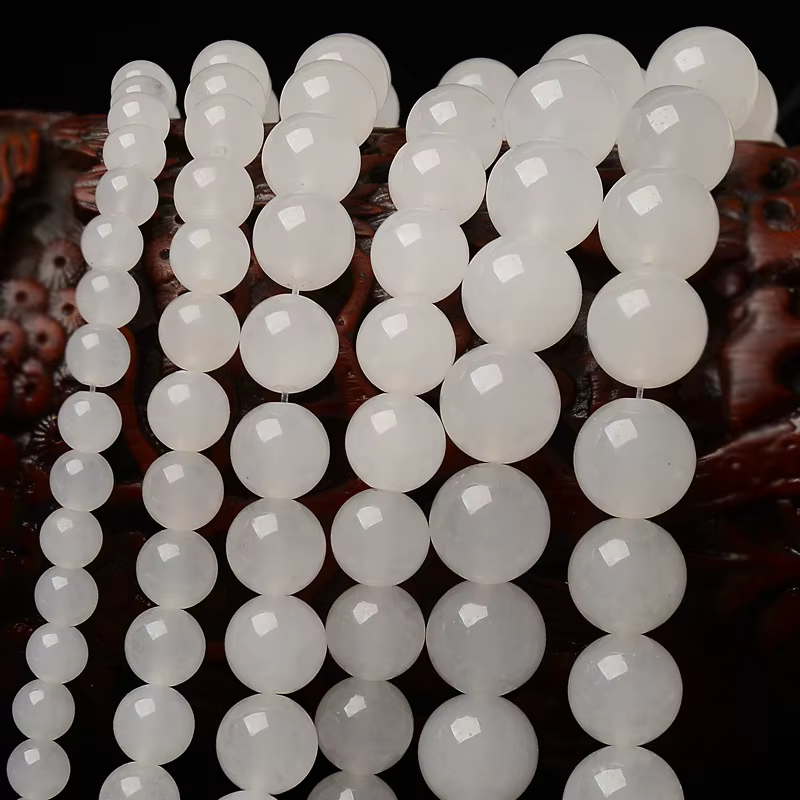 Perles rondes en pierre de Quartz cristal blanc naturel, 4/6/8/10mm, pour la fabrication de bijoux, 