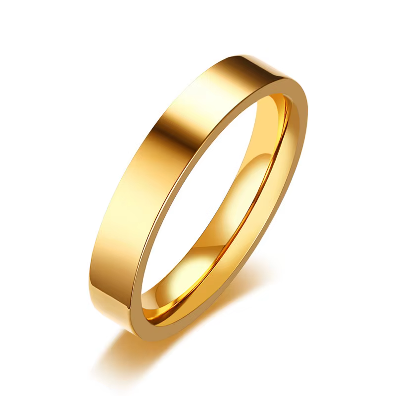 Vnox-Bague Classique Unisexe en Acier Inoxydable de 4mm, Alliance Simple pour Femmes et Hommes, Bijo