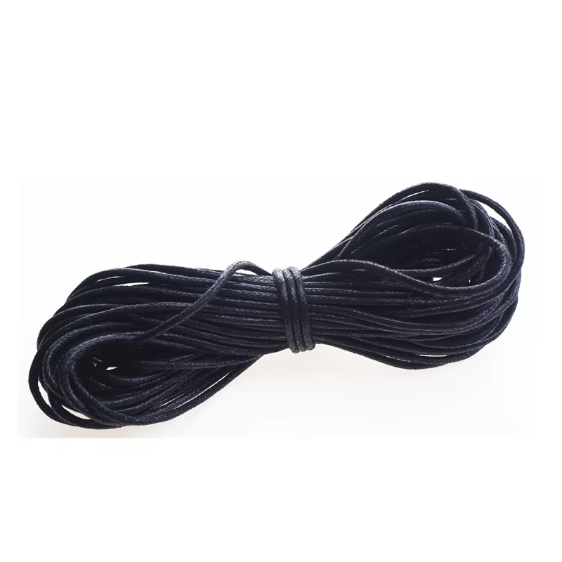 Cordon de coton ciré de 2mm, 10m/32.8 pieds, cordon de perles, cordon de cordon de cire pour la fabr