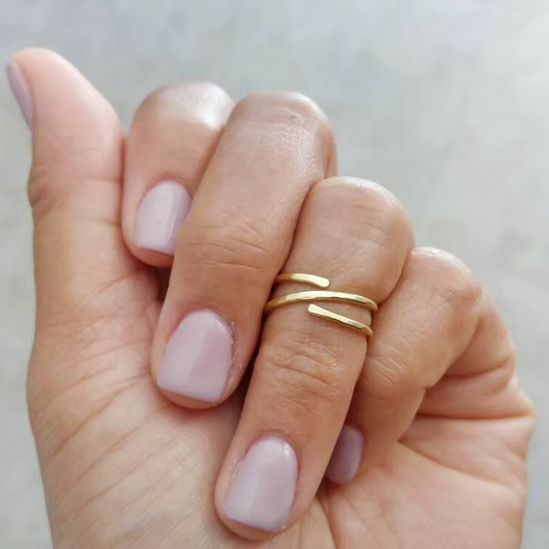 Bague en argent 925 pour Femme, bijou à nœuds papillon, fait à la main, Bague en fibre d'or, bijou