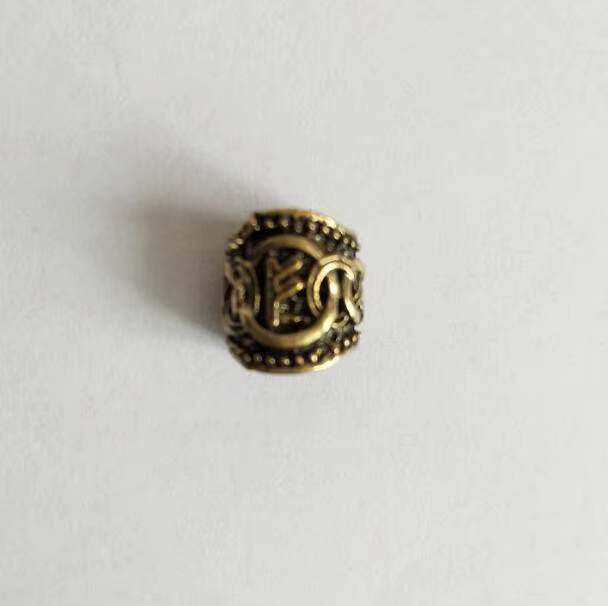 Nostalgie 1 pièces bijoux nordiques Viking Alphabet nordique Runes petite perle métal artisanat 10mm