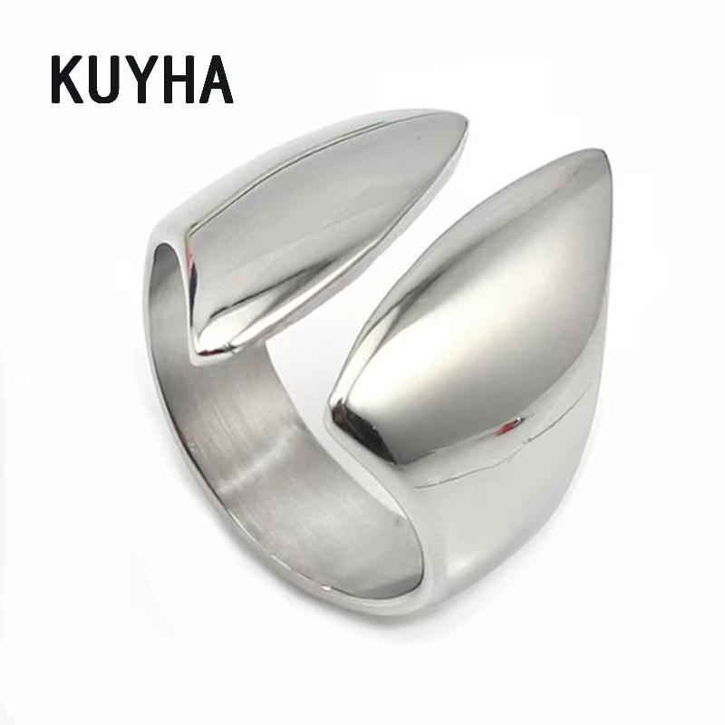 Irlandais Claddagh Femmes Knuckle Anneau Argent Ouvert Manchette Bagues Ensemble En Acier Inoxydable
