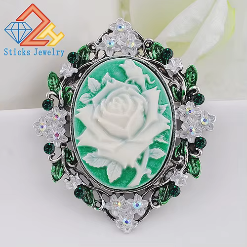 Broches vintage à grandes fleurs pour femmes, accessoires de mode de luxe pour bouquets de mariage, 