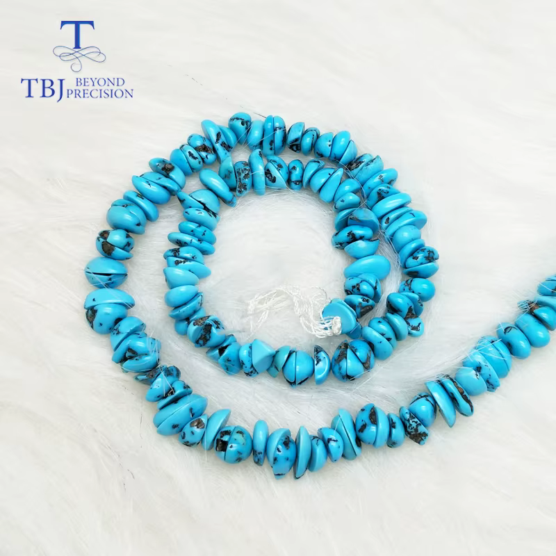 Perles turquoise américaines naturelles en vrac pour bijoux en pierres précieuses DIY, design pour v