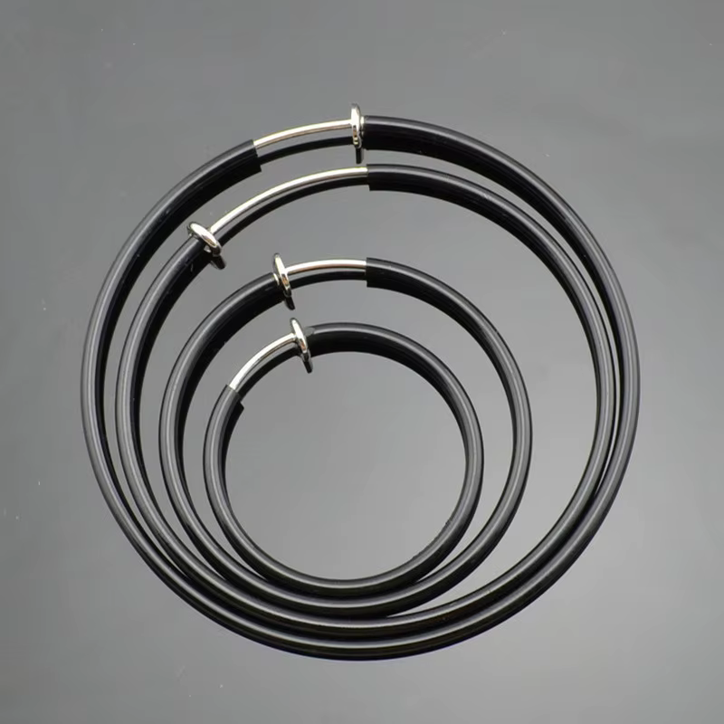 1 Paire de grandes boucles d'oreilles arrondies pour femme, à clipser, type anneau de nez, anneau de