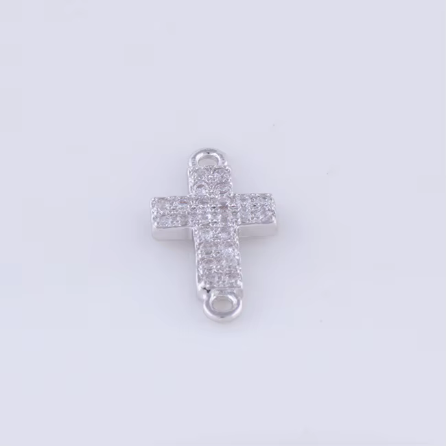 Breloques croisées en Zircon pour la fabrication de bijoux, Micro pavé, breloques pour la fabricatio