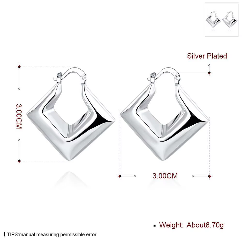 Boucles d'oreilles en plaqué argent pour femme, bijoux de mariage, de fiançailles, à la mode, 2016