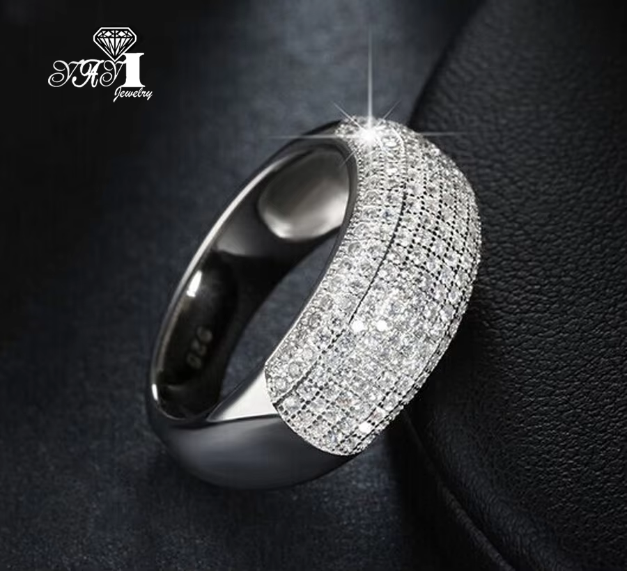 YaYI bijoux mode nouvelle princesse coupe blanc Moissanite Zircon couleur argent fiançailles fête de