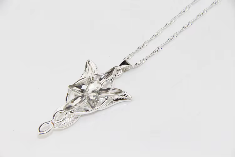 Mode Arwen Evenstar collier les elfes princesse cristal cubique zircone pierre pendentif bijoux pour
