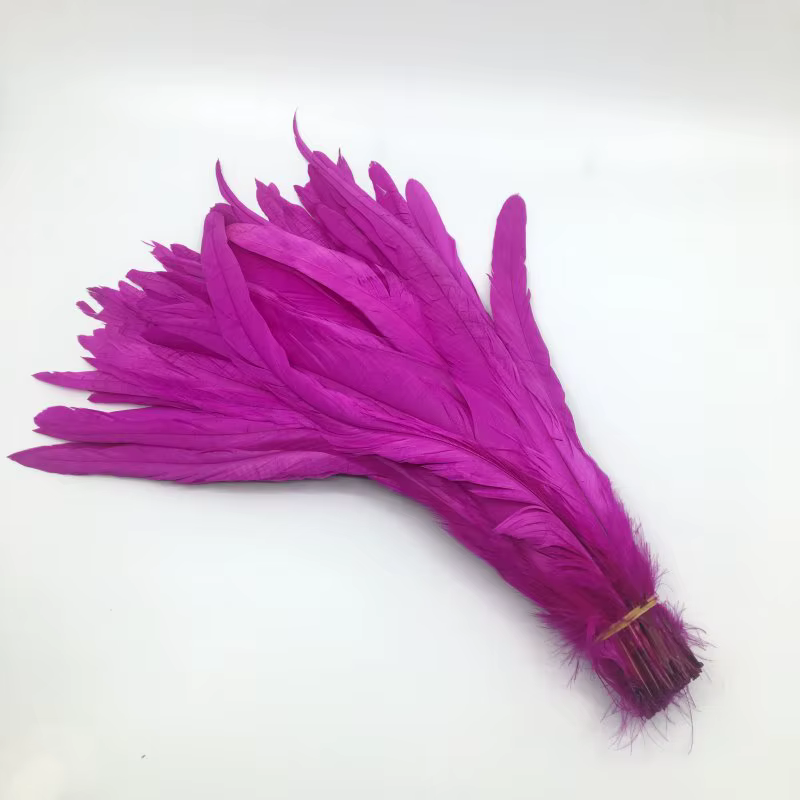 Plume de queue de coq 1800 pièces Rose rouge 25CM-40CM, accessoires de bijoux pour vêtements, access
