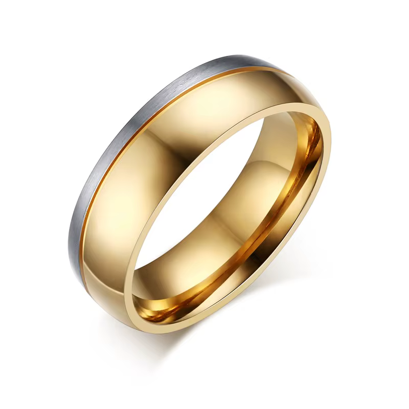 Vnox-Bague de Mariage en Acier Inoxydable pour Homme et Femme, Bijou en Or, pour Fiançailles, Couple