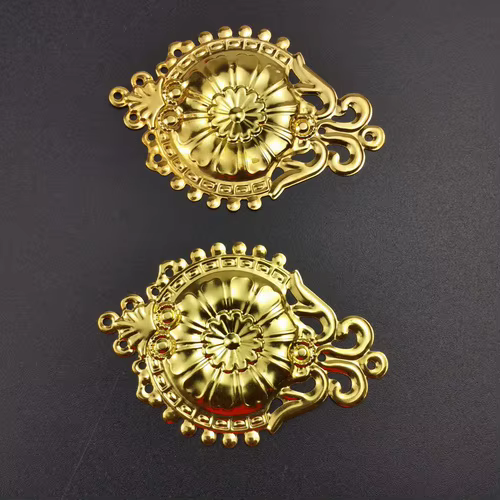Décoration métallique en filigrane 46x66mm, 10 pièces/lot, pour la fabrication de bijoux, accessoire