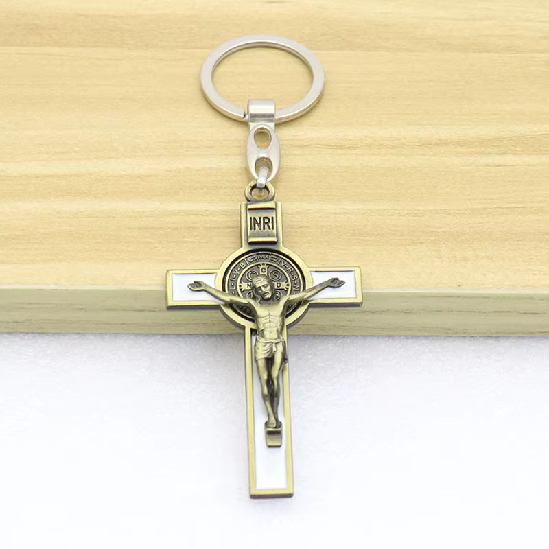 Église catholique du Christ, icône de l'église de jésus, collier croix de Saint benoît, sac de voitu