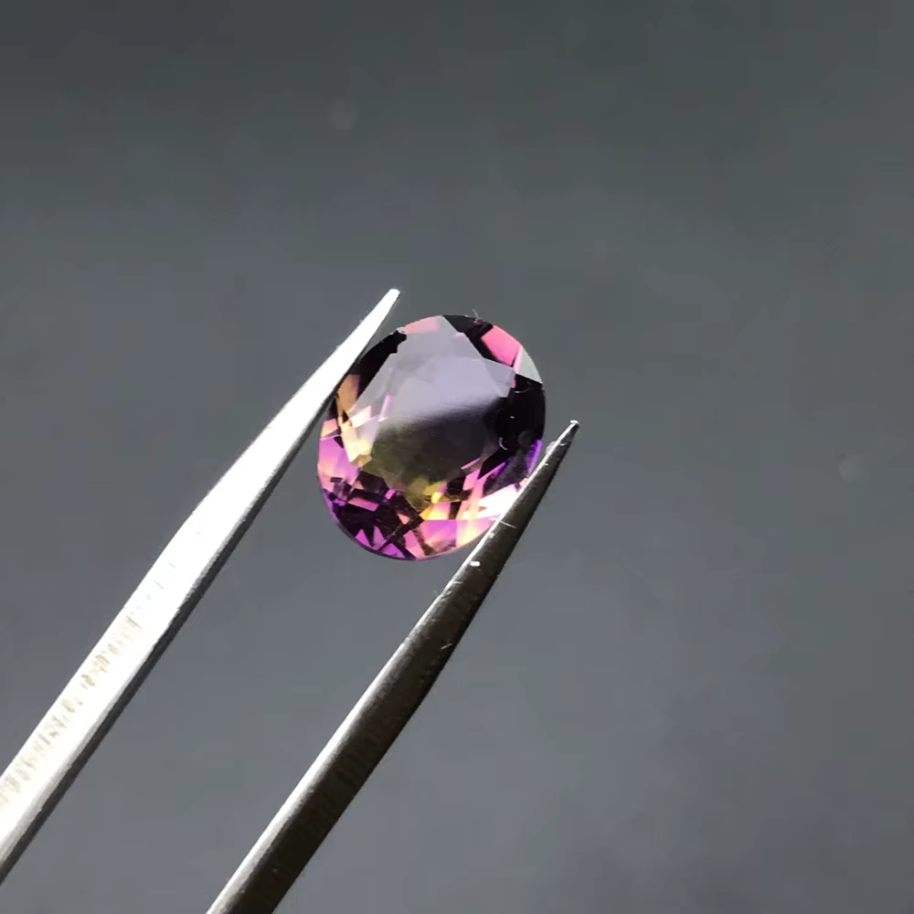 Wars TJ-Pierre précieuse naturelle Ametrine Aadt, coupe nar, 8x10mm, argent, or, montage, bricolage,