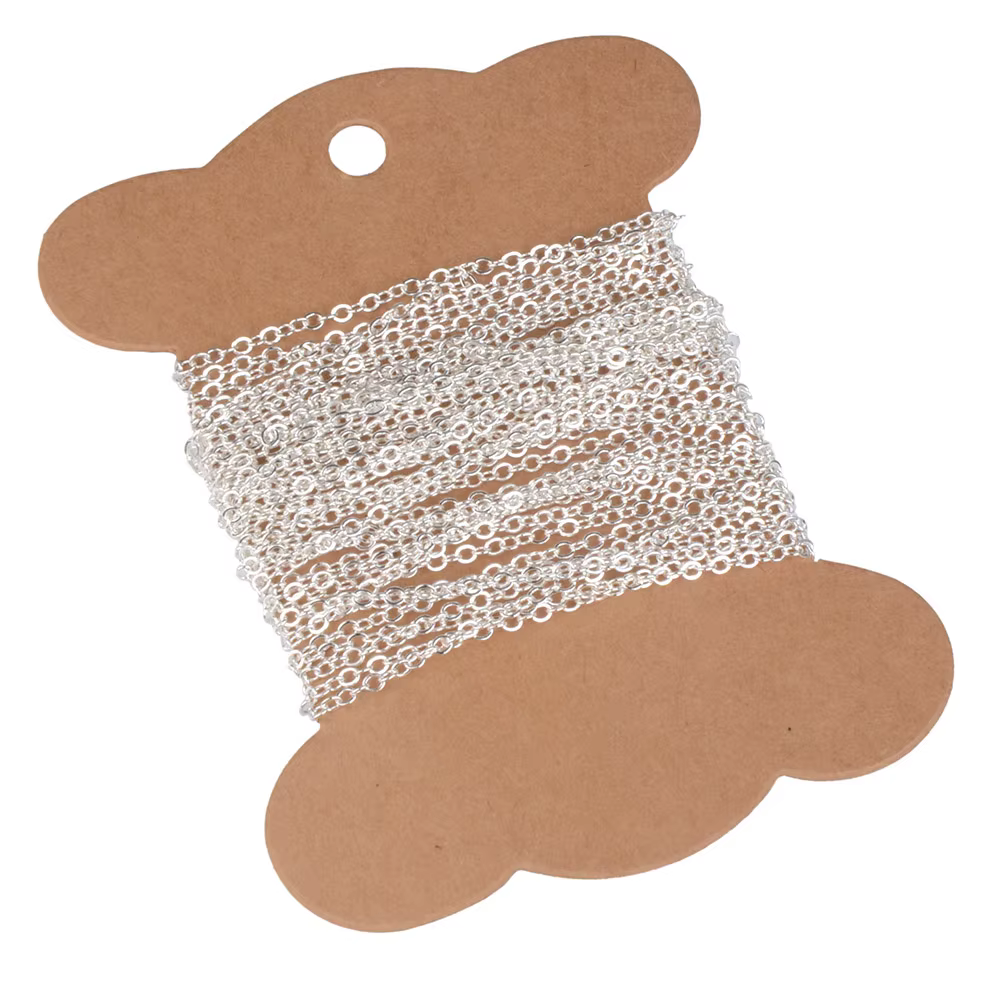 Chaîne de collier fin en vrac, couleur or Rhodium cuivre 5 M/lot 2MM pour bricolage, fournitures de 