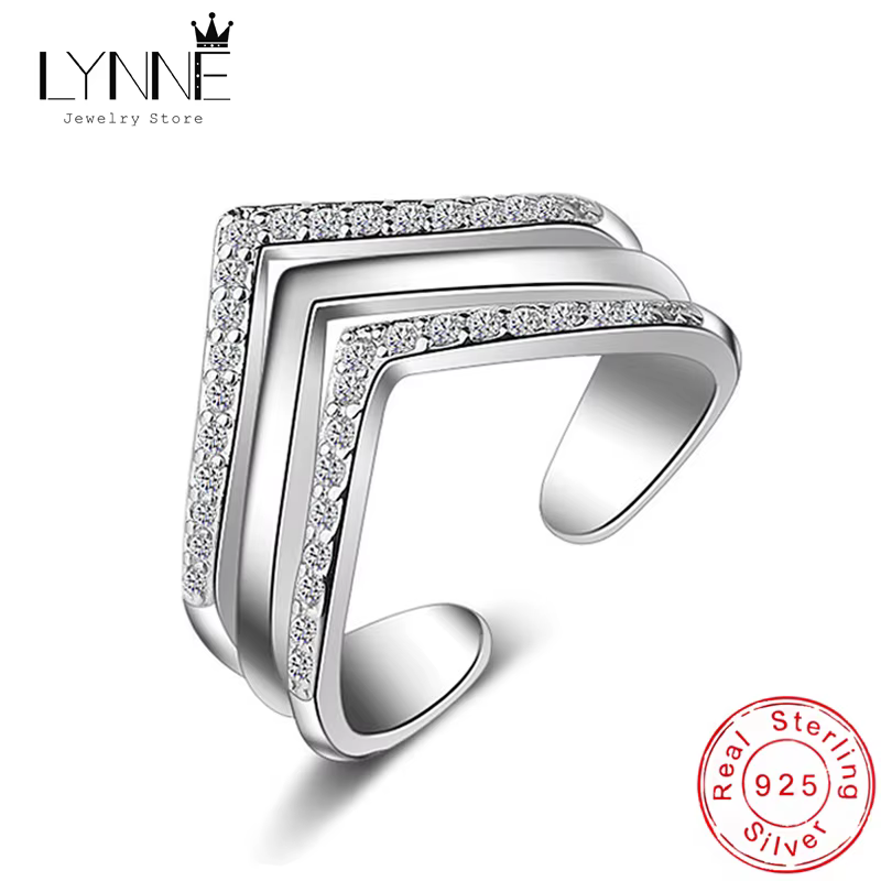 LYNNE – bague en argent Sterling 925, bijou de personnalité Fine, multicouche, AAA, Zircon, redimens