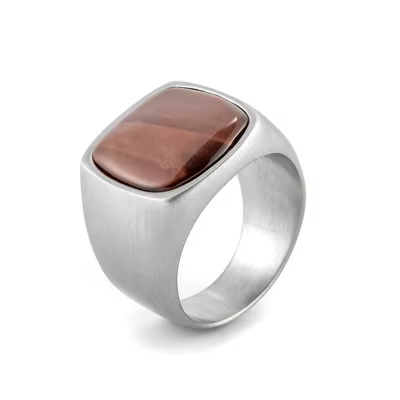 Bague en Pierre Tigre Noir et Blanc pour Homme et Femme, Bijoux Vintage, Cadeau de Mariage, Nouvelle