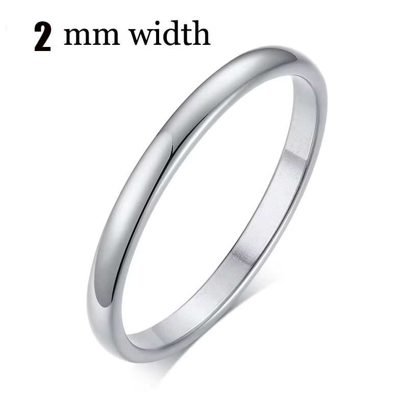 Bague de mariage classique en acier inoxydable pour femme, bijoux de fiançailles, document en or lis