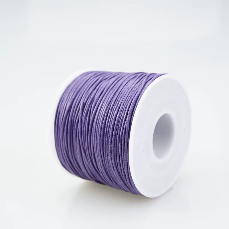 Cordon ciré multicolore en coton, 1mm, pour bricolage, bijoux, Bracelet, collier, accessoires de per