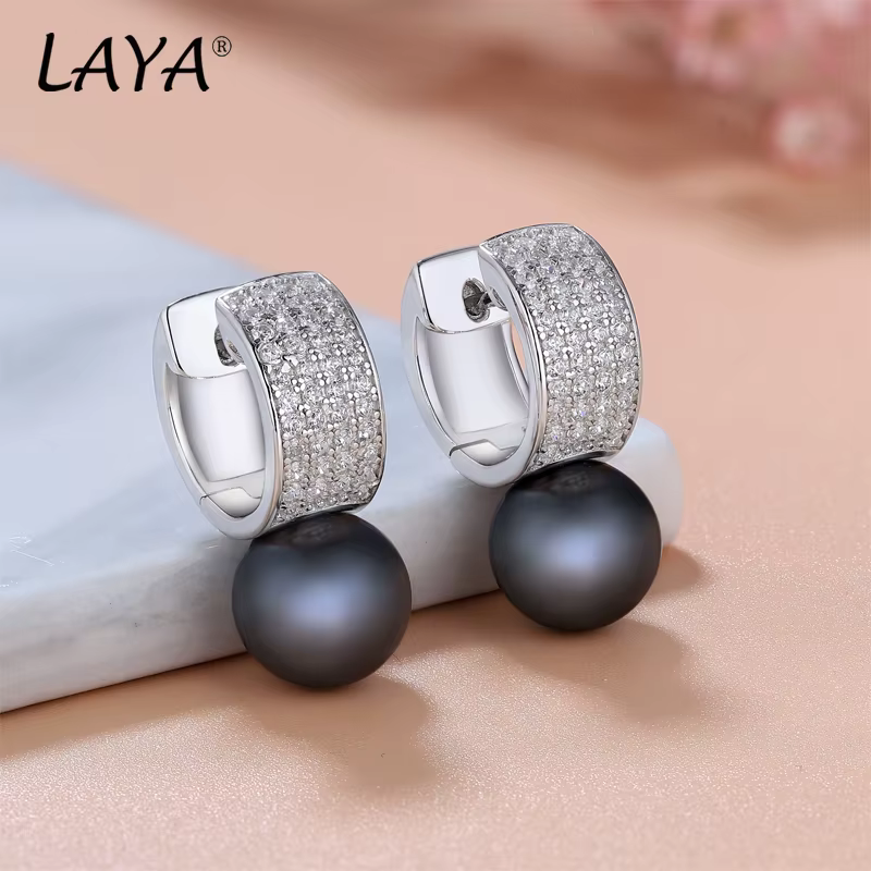 Laia – boucles d'oreilles en argent Sterling 925 pour femmes, bijoux de luxe, en Zircon cubique tran