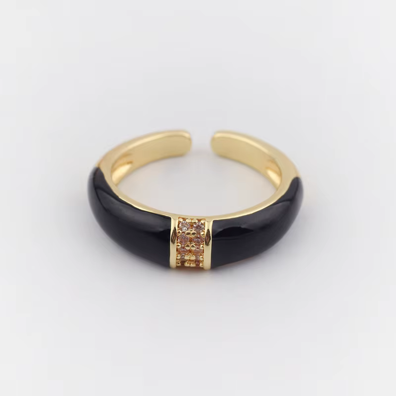 Bague de fiançailles en émail coloré pour femmes, 6 couleurs, Style Simple, pavé d'arc-en-ciel brill