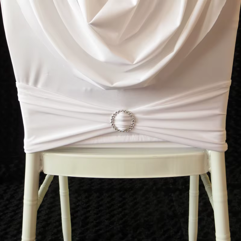 Chiavari-Juste de dossier de chaise avec cantonnière et bande de diamants, décoration de mariage, dr