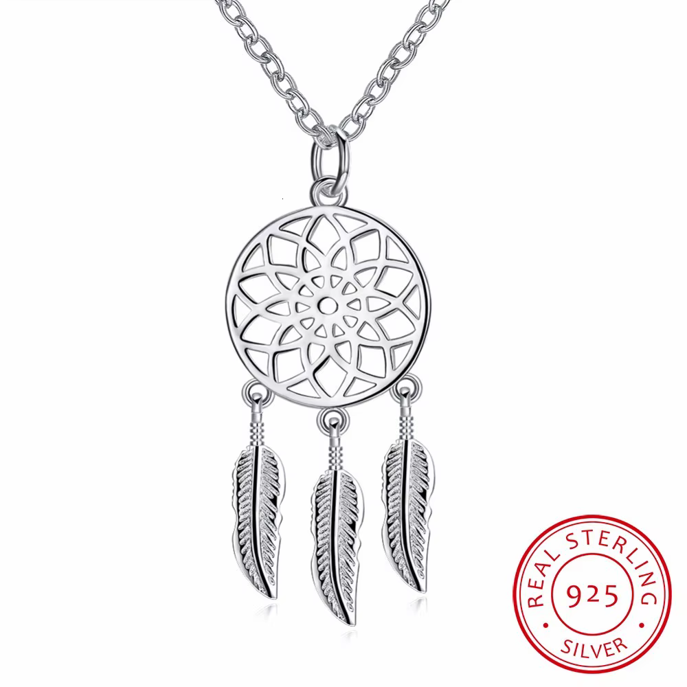 Lekani – colliers et pendentifs attrape-rêves en argent Sterling 925 pour femmes, collier attrape-rê