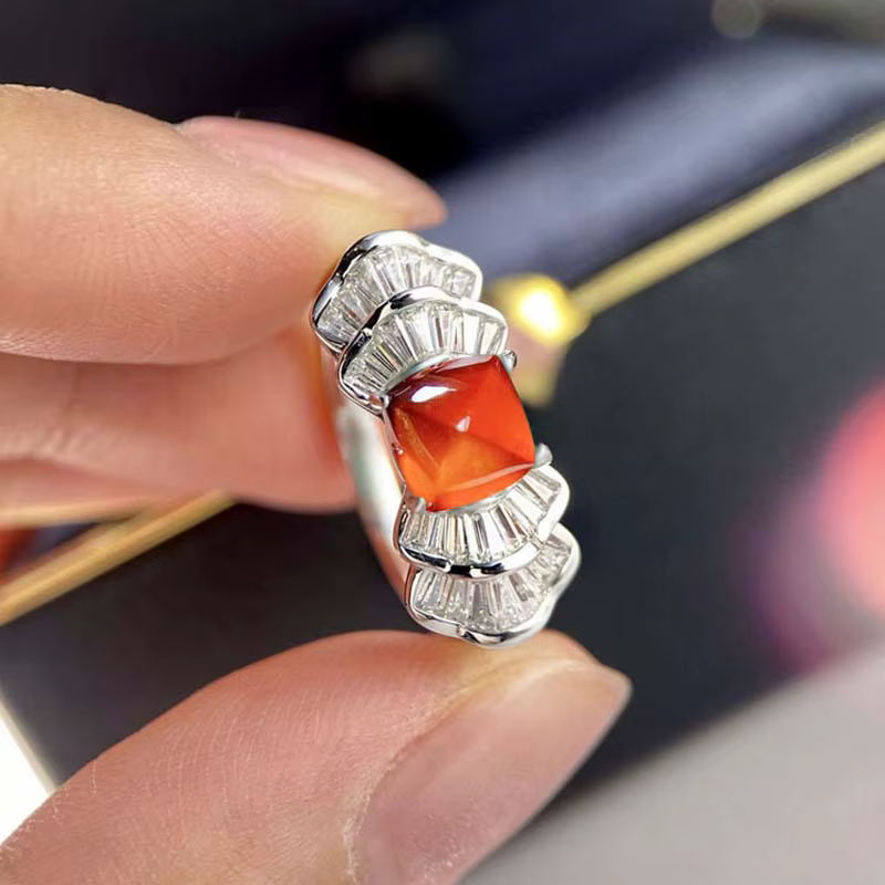 Foydjew – bague de mariage Vintage pour femmes, anneau en cristal, couleur argent, bijoux de luxe po