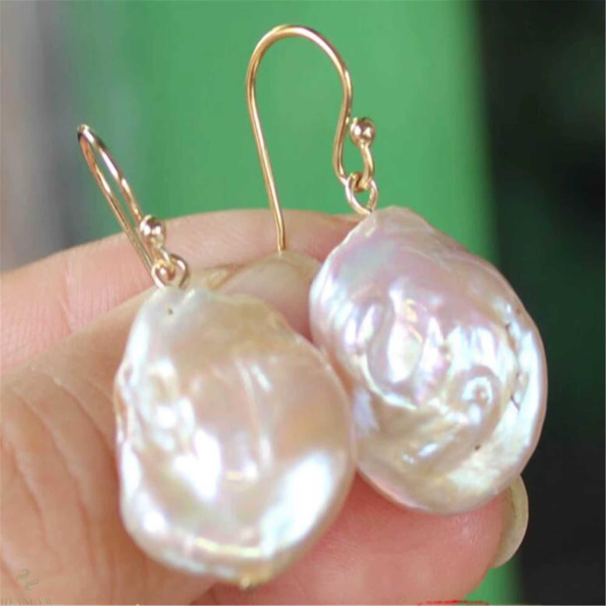 Boucle d'oreille en perles baroques multi-documents naturelles, crochet, accessoires de culture natu