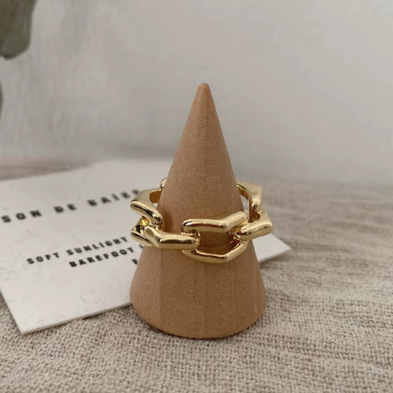 Bagues en argent Sterling 925 INS mode France plaqué or créatif géométrique élégant bijoux de fête c