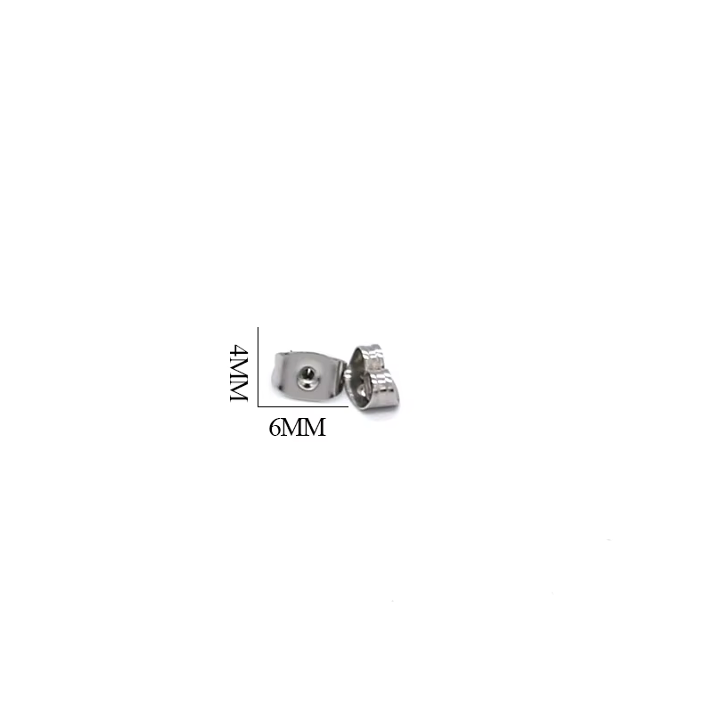 Semitree 200 pièces/lot en acier inoxydable boucle d'oreille arrière boucles d'oreilles bouchon pour