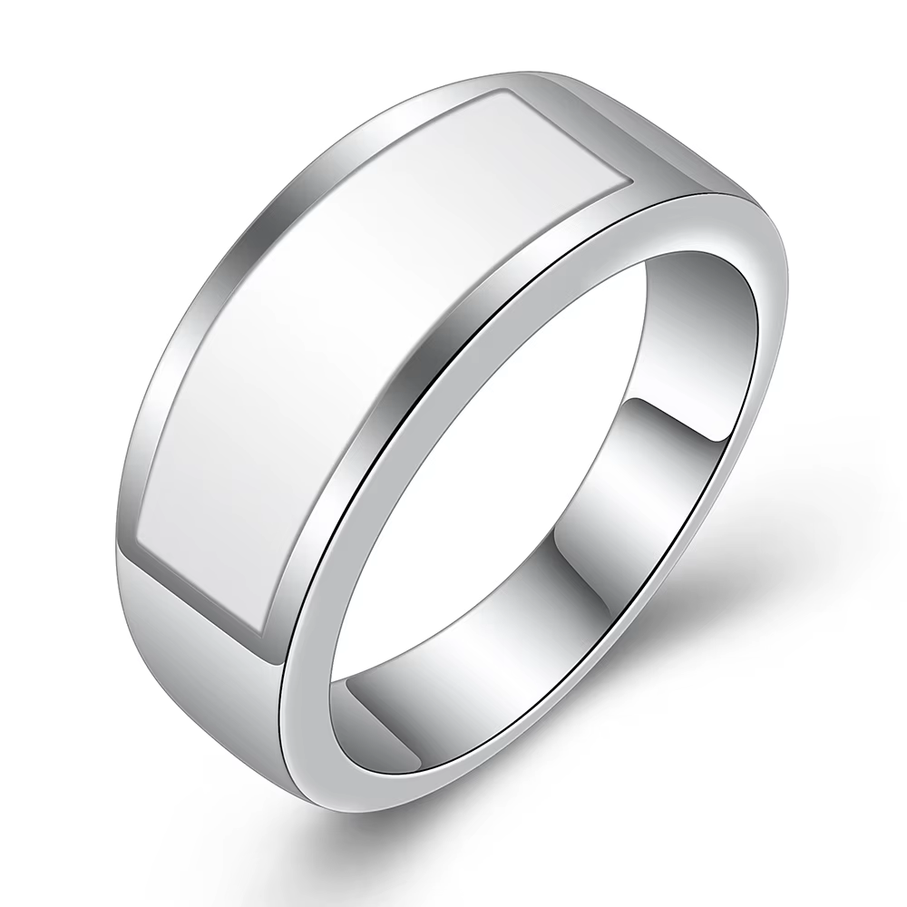 Bague en pierre Semi-précieuse blanche/bleue/noire de haute qualité pour hommes et femmes, accessoir