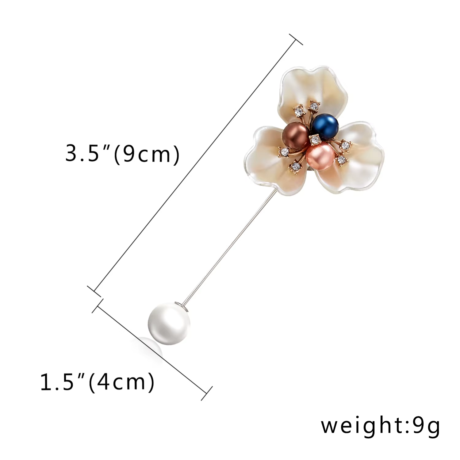 Rinhoo – broches à fleurs Imitation perles pour femmes, mode élégante, strass, camélia, fleur blanch