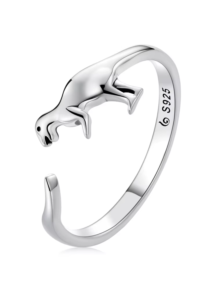 Bamoer – bague ouverte girafe en argent Sterling 925 véritable pour femmes, anneau d'éléphant patte 