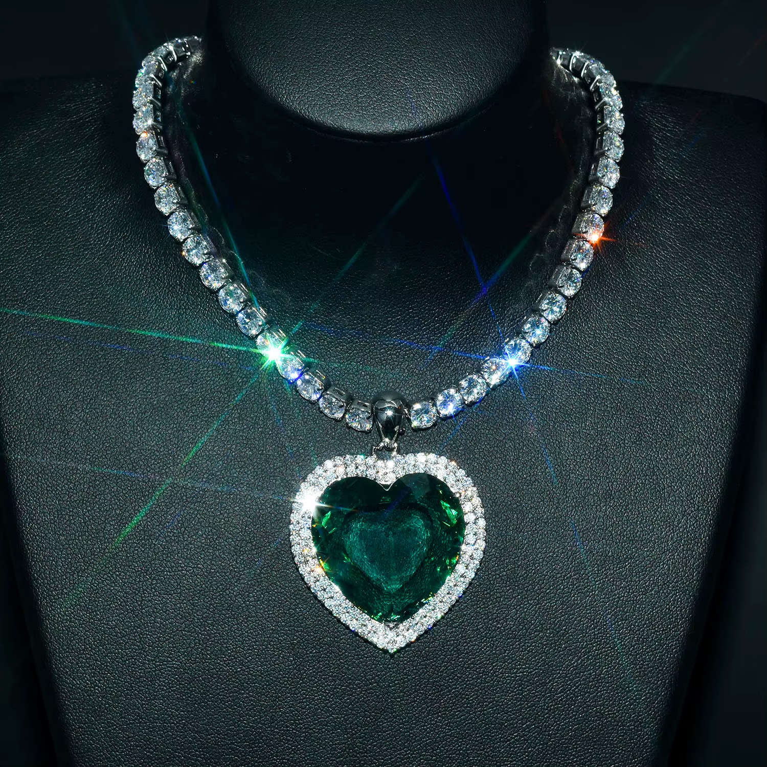 Collier Titanic Coeur Mer pour Femme, Clip Bleu-Rouge, Pendentif Romantique, Bijoux de Mariage, Cade