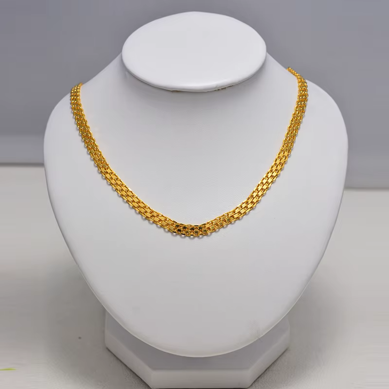 Collier en or arabe de Dubaï pour homme et femme, chaîne serpent, chaîne Miami Cuba, chaîne ronde, c
