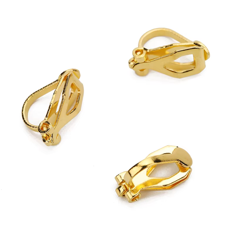 Boucles d'oreilles sans Piercing, couleur cuivre or argent, 12mm, Clips, paramètres de Base vierges,