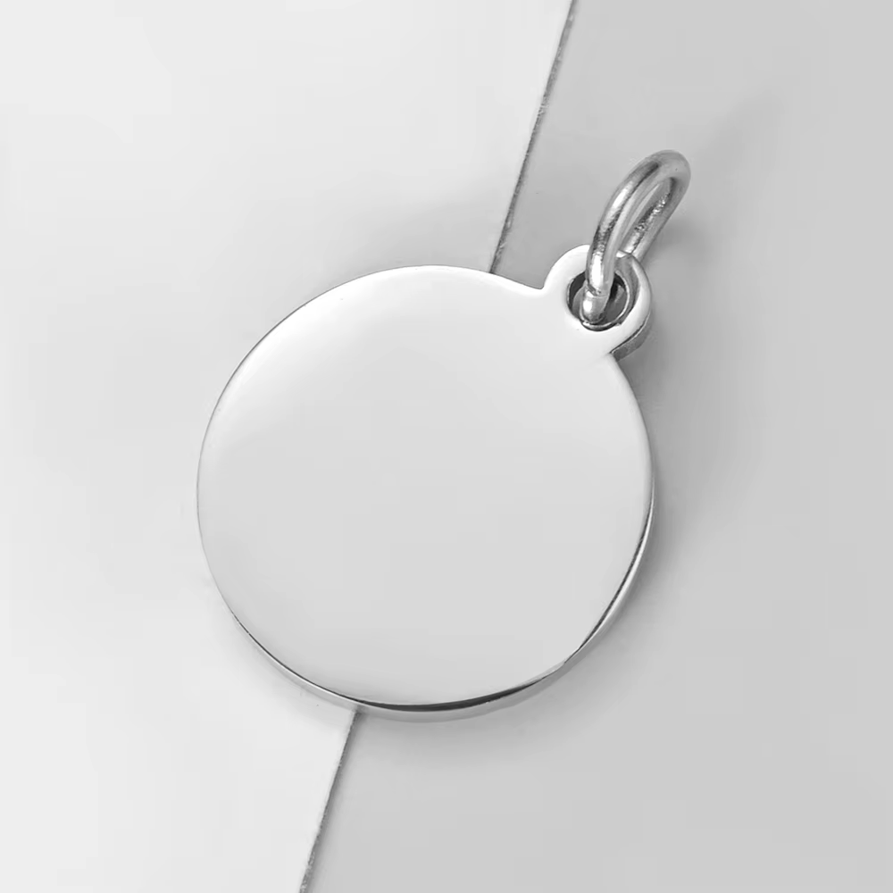 Breloques rondes en acier inoxydable véritable poli miroir, pendentifs ronds 3 couleurs pour bricola