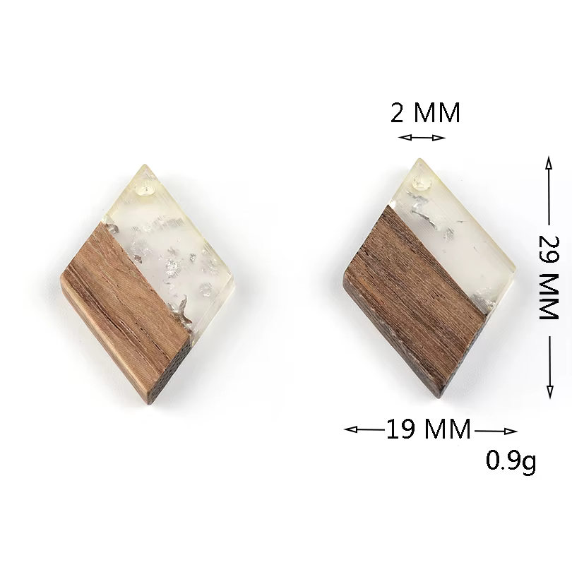 Bijoux de bricolage faits à la main, semi-résine percée irrégulière, paillettes dorées, matériau en 