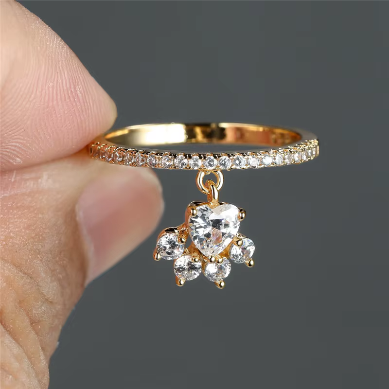 Bague Vintage couleur or argent avec empreinte d'animal, pendentif patte de chat mignon, griffe de c