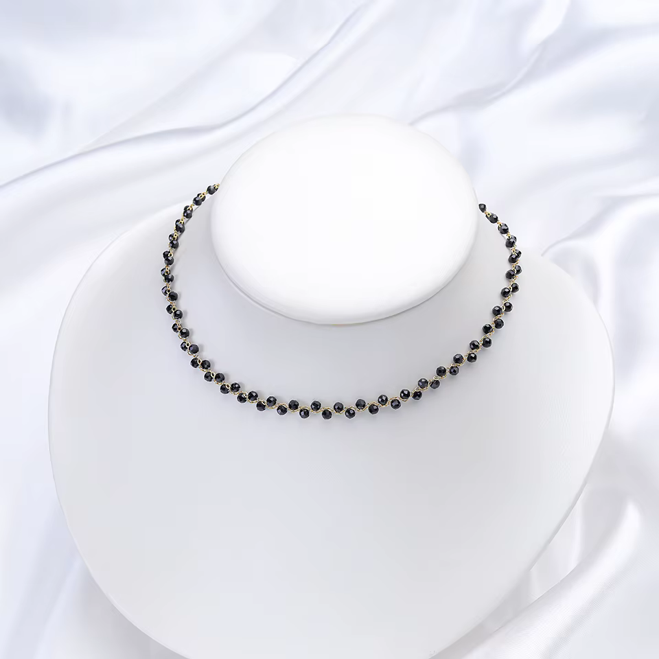 Lina Jw – collier en pierre naturelle pour femmes, Tourmaline/Fluorite/améthyste, ras du cou, bijoux