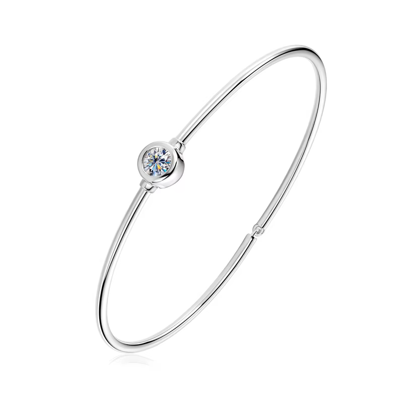 Bracelet en Moissanite 0.5Carat D, en argent Sterling 925, breloques, bijoux fins pour femmes, class