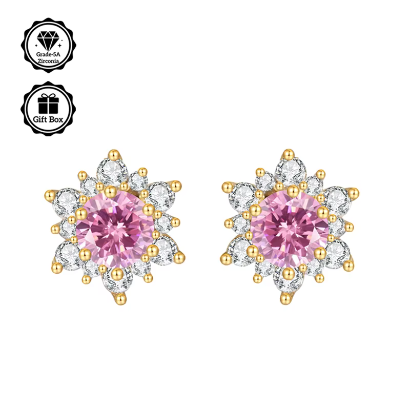 LAMVOICE Bijoux pour femmes/boucles d'oreilles avec zircone de 1 carat, boucles d'oreilles hypoaller