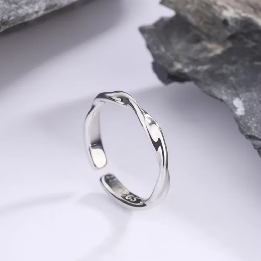Bague en fil torsadé Simple en argent Sterling 925, bijoux de luxe pour dîner et fête pour femmes
