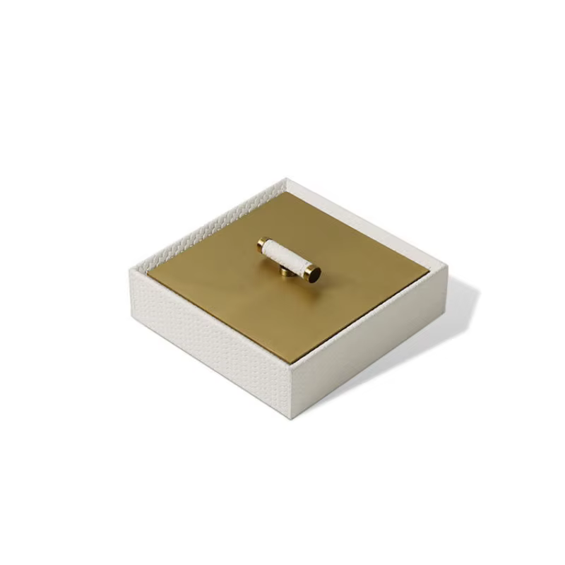 Boîte de rangement de bijoux en cuir, conteneur organisateur de bijoux en métal, boîtes de rangement