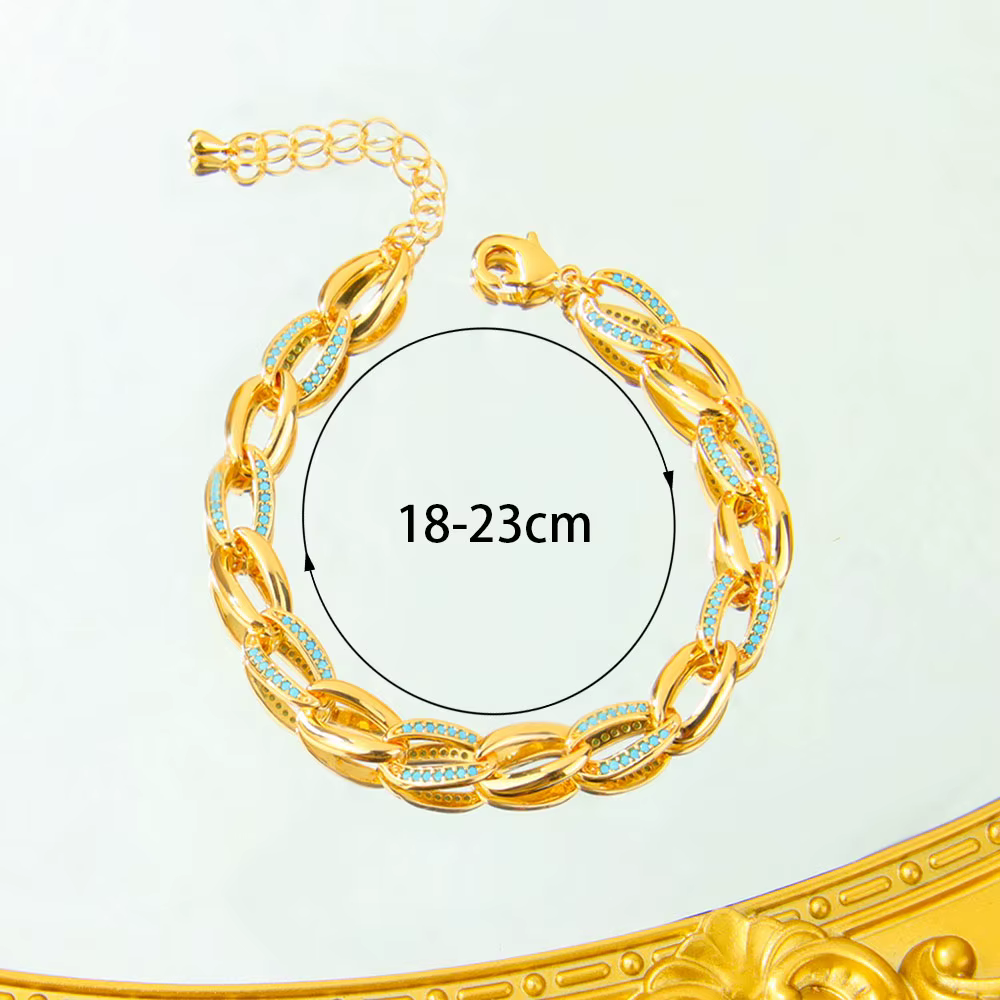 Parure de bijoux en zirconium plaqué or 21 carats, style Dubaï, pour mariée nigériane, comprenant co