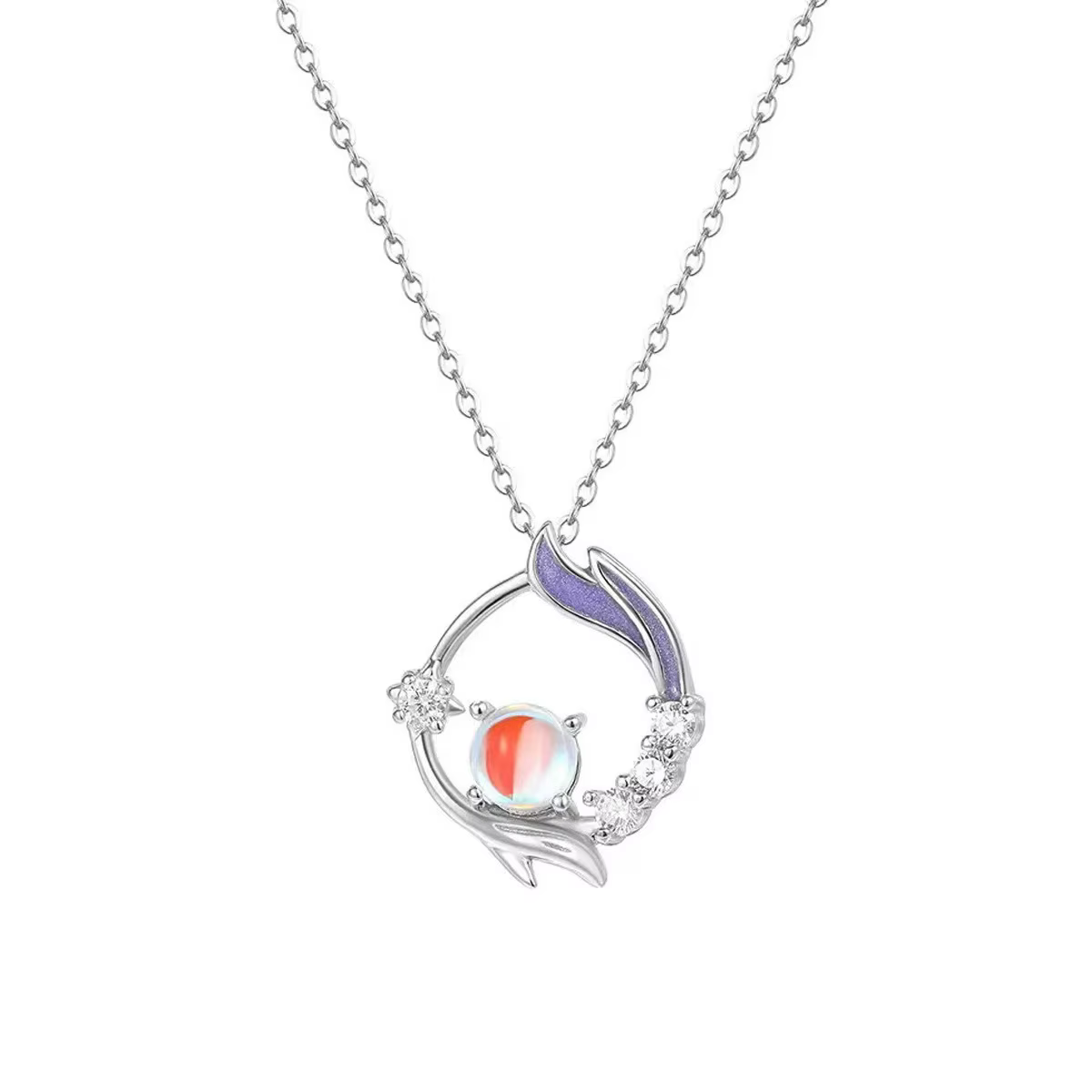 Colliers pour femme Thaya Moonstone, pendentif en argent pur S925, collier élégant pour femme, bijou