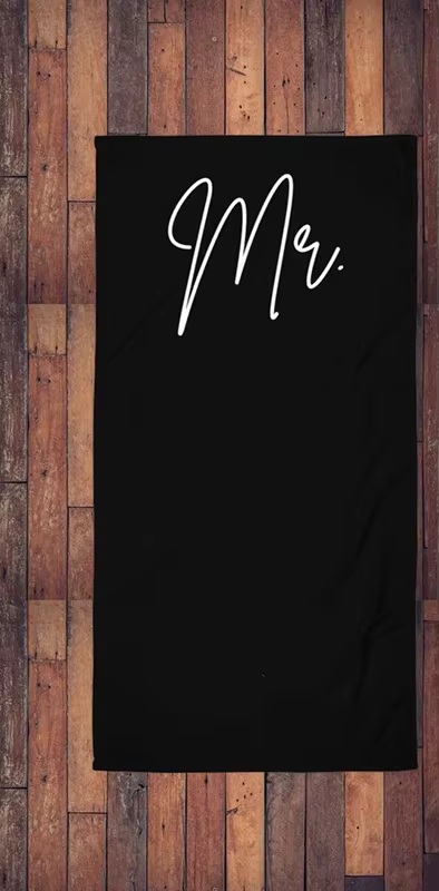 Mr Mrs-Serviette de plage pour couples de jeunes mariés, nuptiale, célibataire, enterrement de vie d