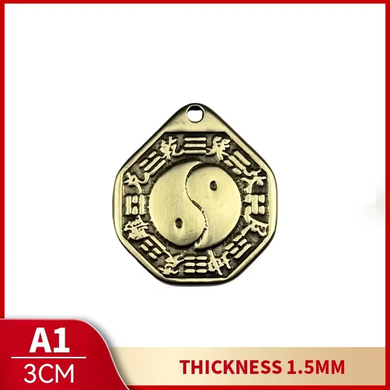Miroir traditionnel chinois Feng Shui, convexe concave Bagua, décor d'affaires à domicile, pendentif
