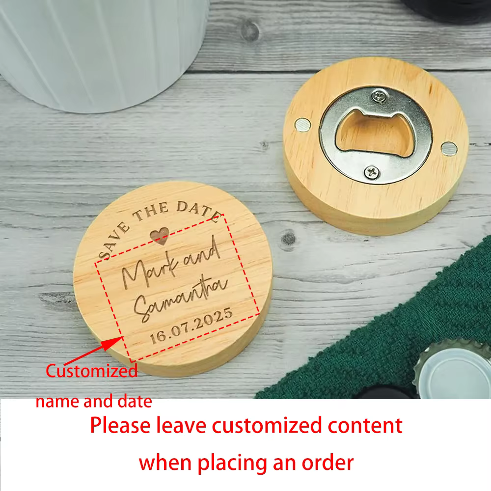 Ouvre-bouteille magnétique personnalisé pour sauver la Date, cadeaux pour invités de mariage, cadeau